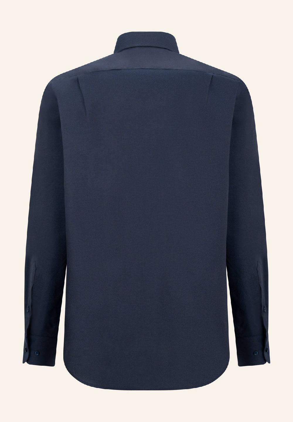 Angelico Camicia Blu Oxford Cotone Comfort Fit