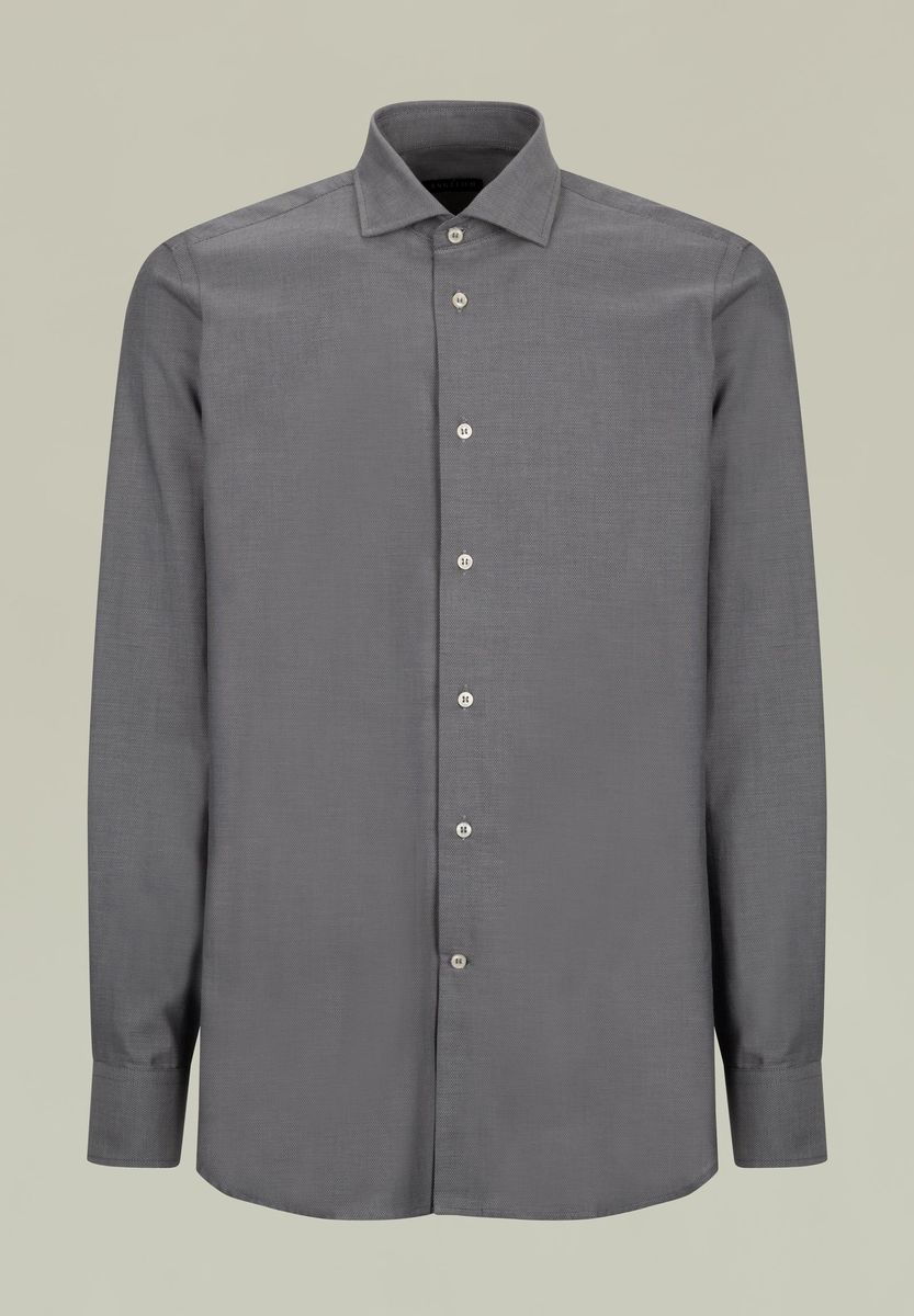 Angelico Camicia grigio scuro armatura slim