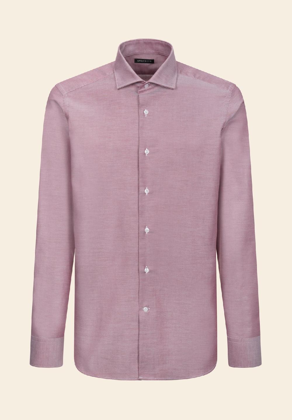 Angelico Camicia rossa oxford cotone slim fit