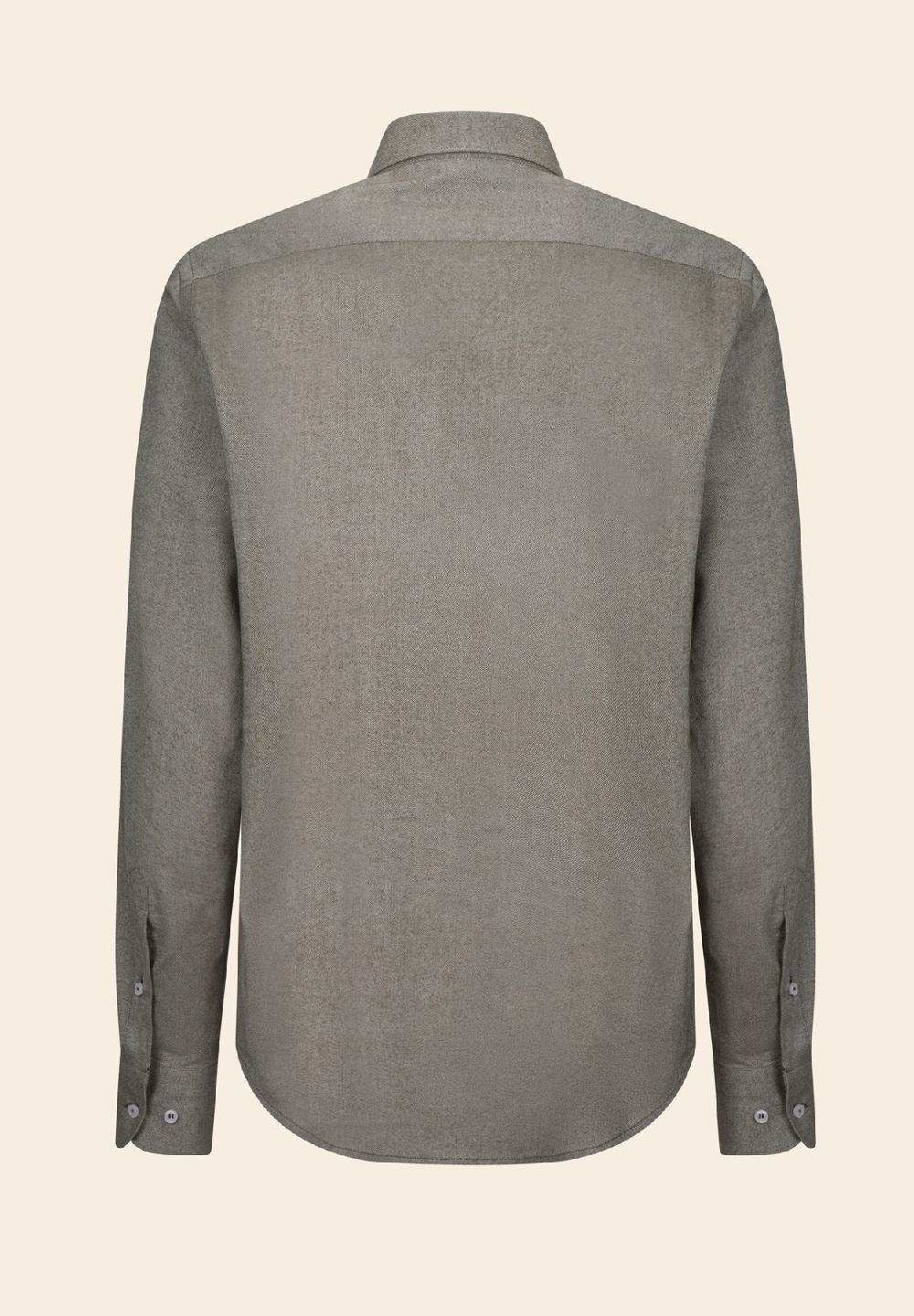 Angelico Camicia Verde Flanella Cotone Regular Fit