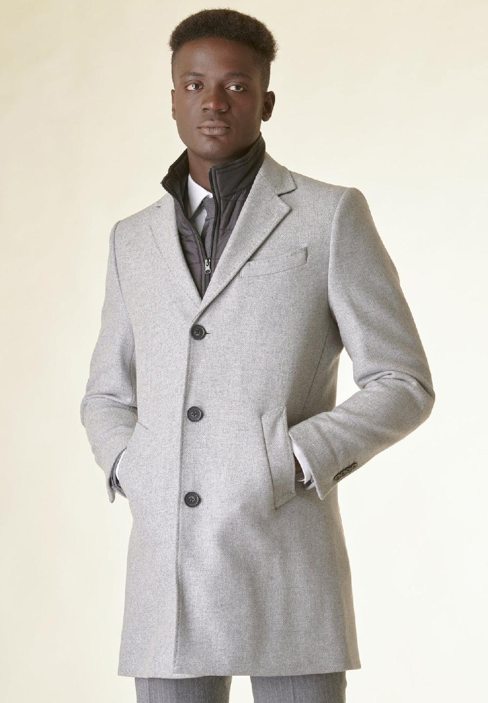 Angelico Cappotto grigio melange lana