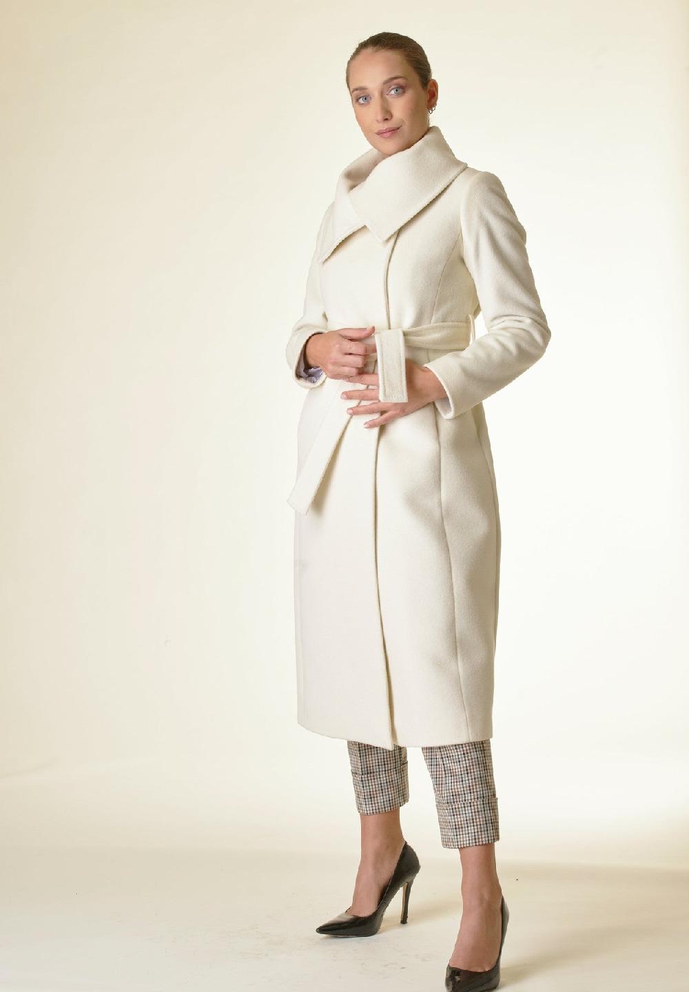 Angelico Cappotto panna collo anello