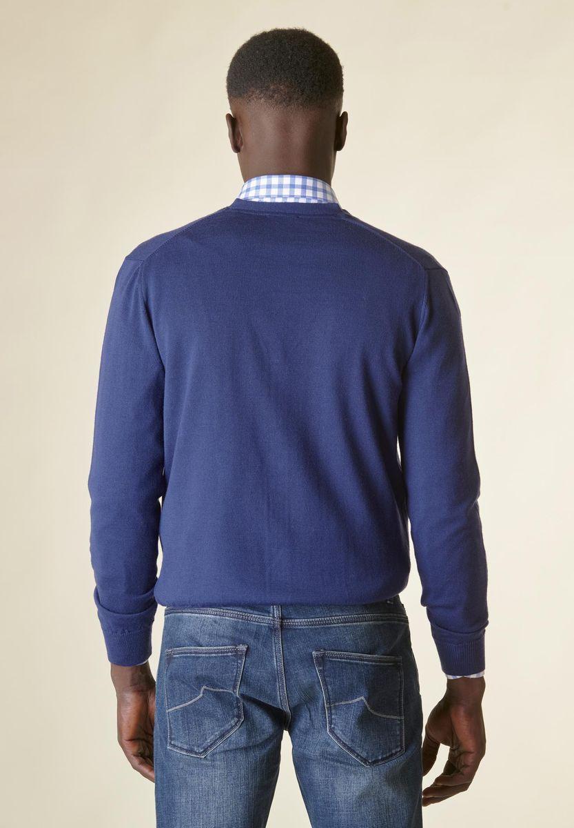 Angelico Cardigan Avio Bottoni Merino Lana Gatto