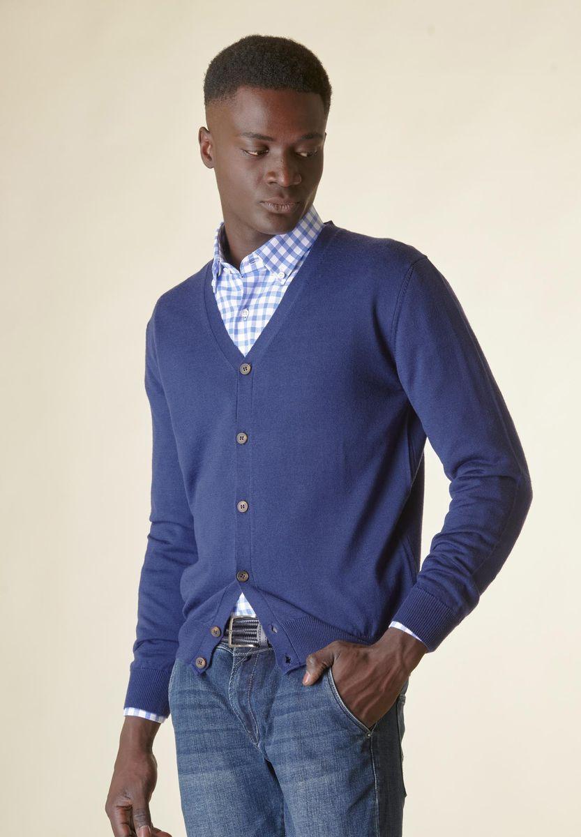 Angelico Cardigan avio bottoni merino Lana Gatto