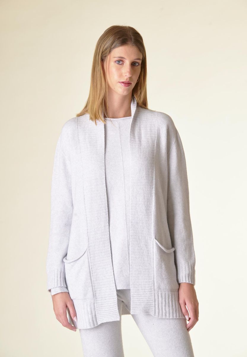 Angelico Cardigan perla sciallato tasconi soft