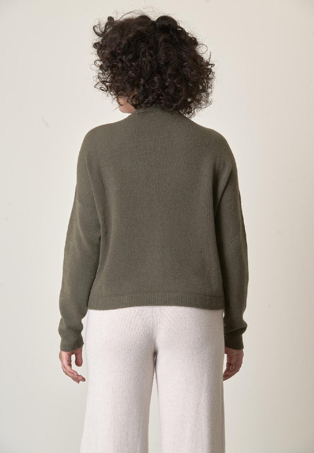 Angelico Cardigan Verde Muschio Bottoni