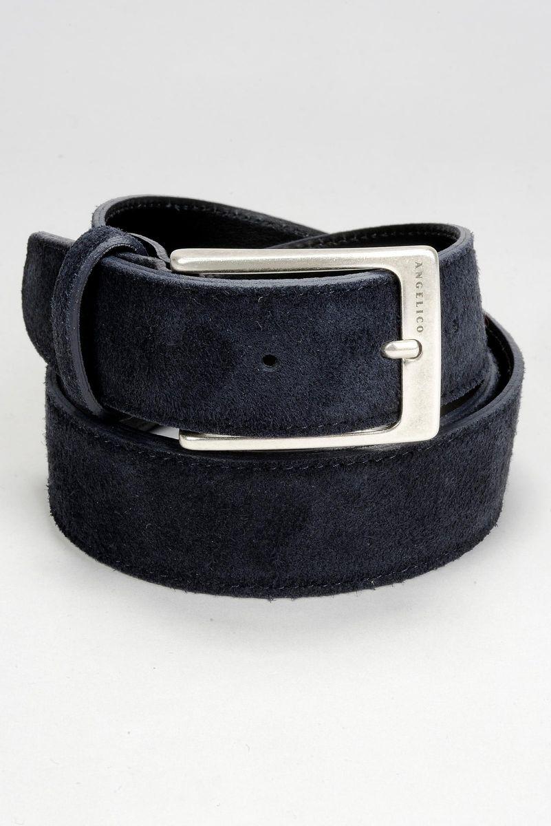 Angelico Cintura blu camoscio cucita