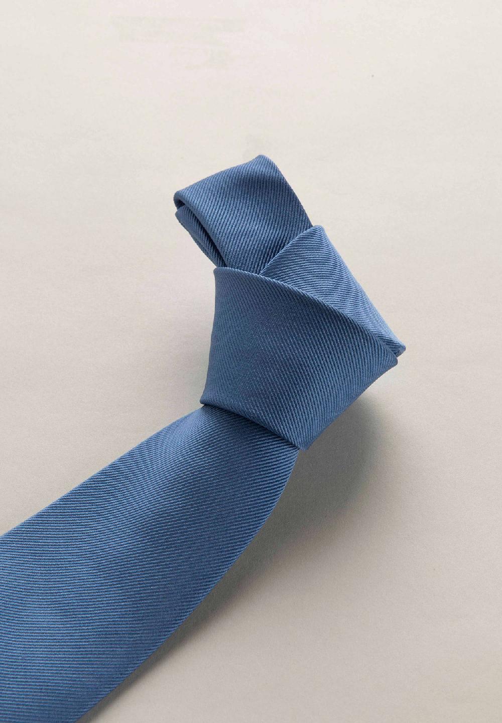 Angelico Cravatta Azzurra Seta Unita