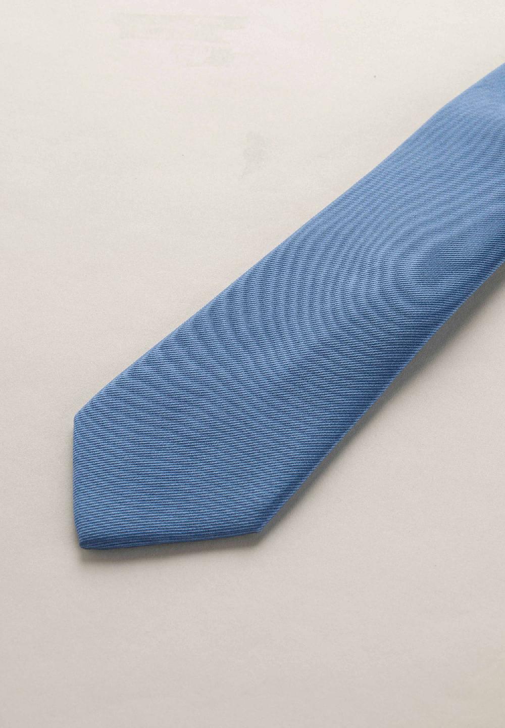 Angelico Cravatta Azzurra Seta Unita