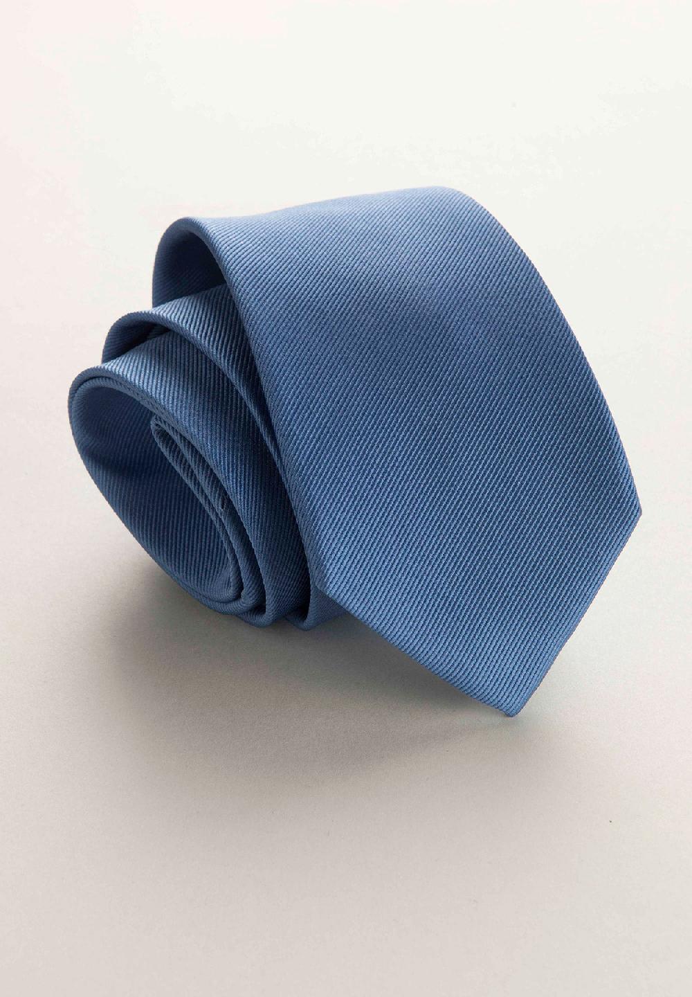 Angelico Cravatta azzurra seta unita