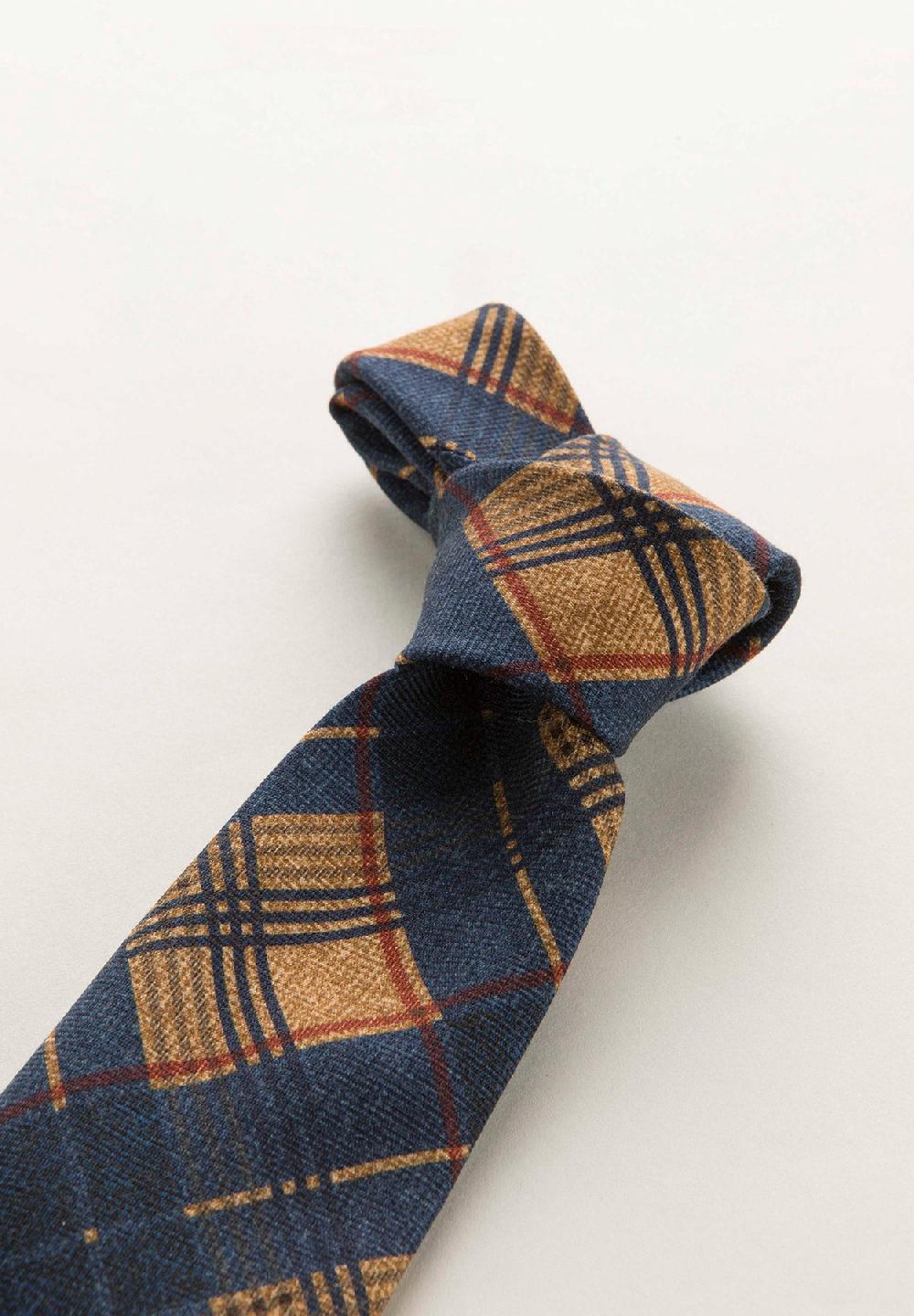 Angelico Cravatta Blu Galles Lana