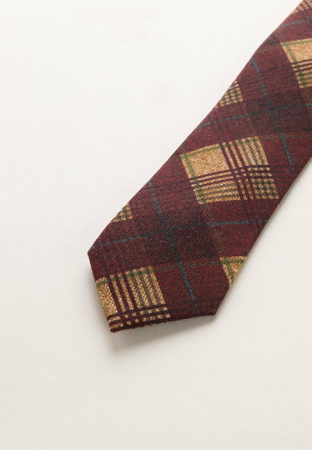 Angelico Cravatta Bordeaux Galles Lana