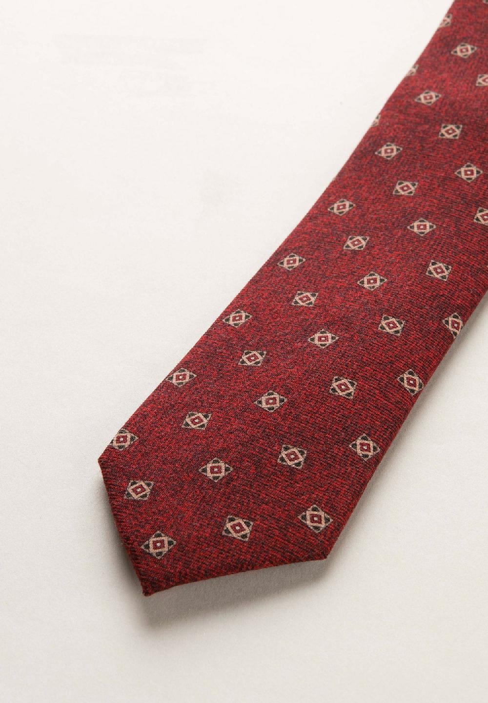 Angelico Cravatta Bordeaux Rombi Lana