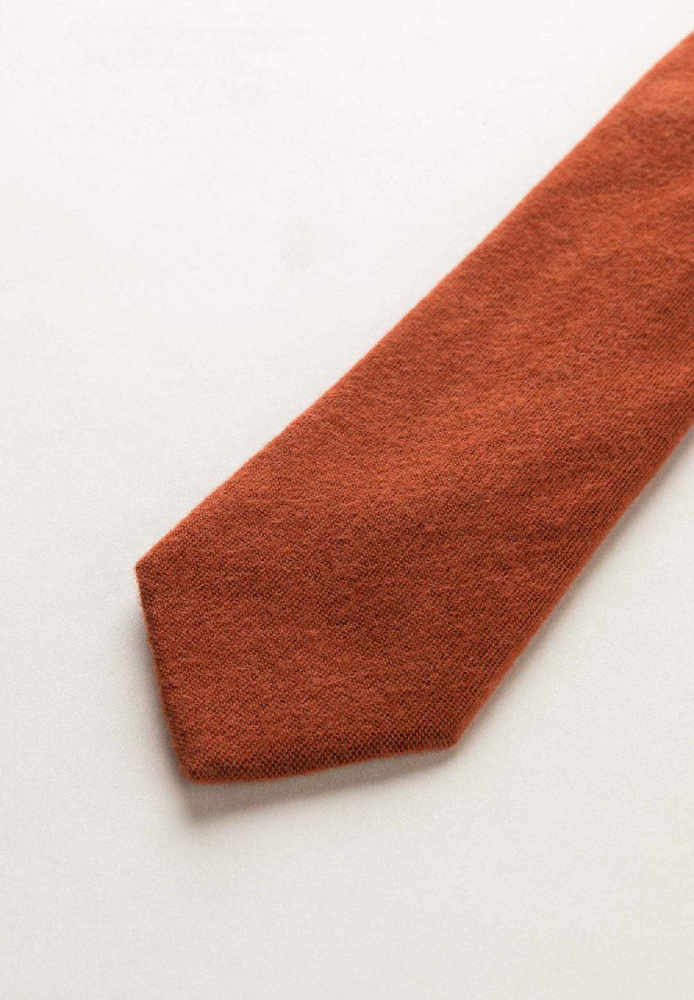 Angelico Cravatta Bruciato Effetto Lana Unita