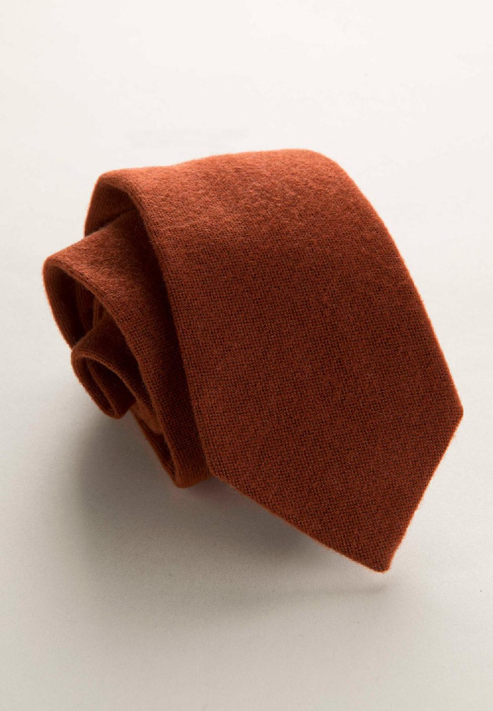 Angelico Cravatta bruciato effetto lana unita