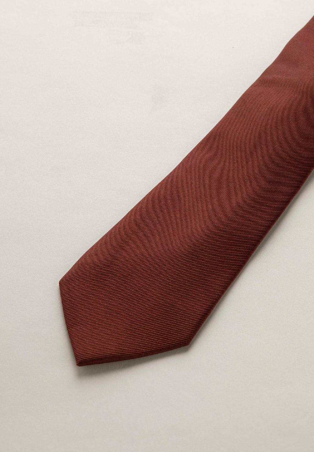 Angelico Cravatta Bruciato Seta Unita