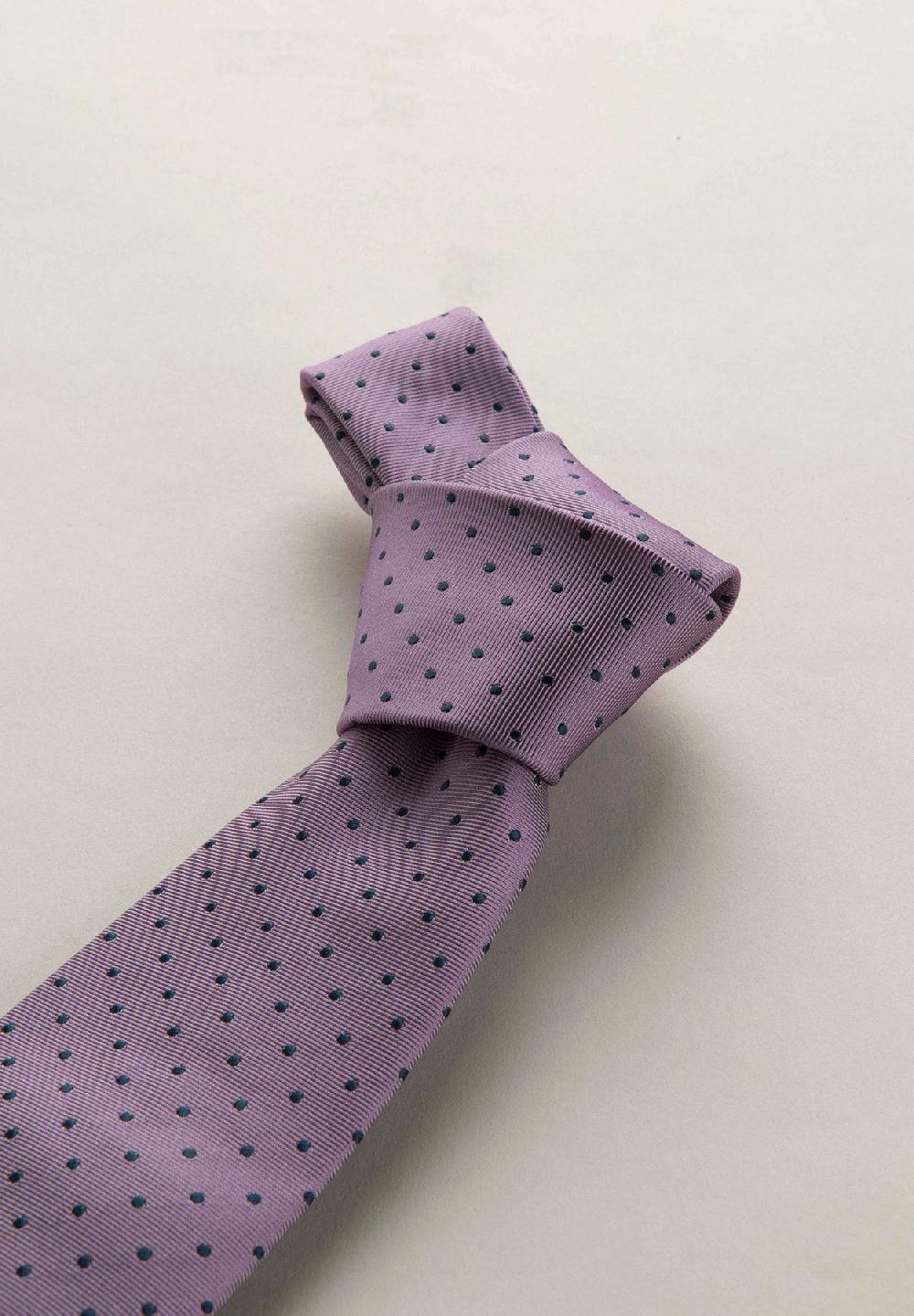 Angelico Cravatta Glicine Pois Seta