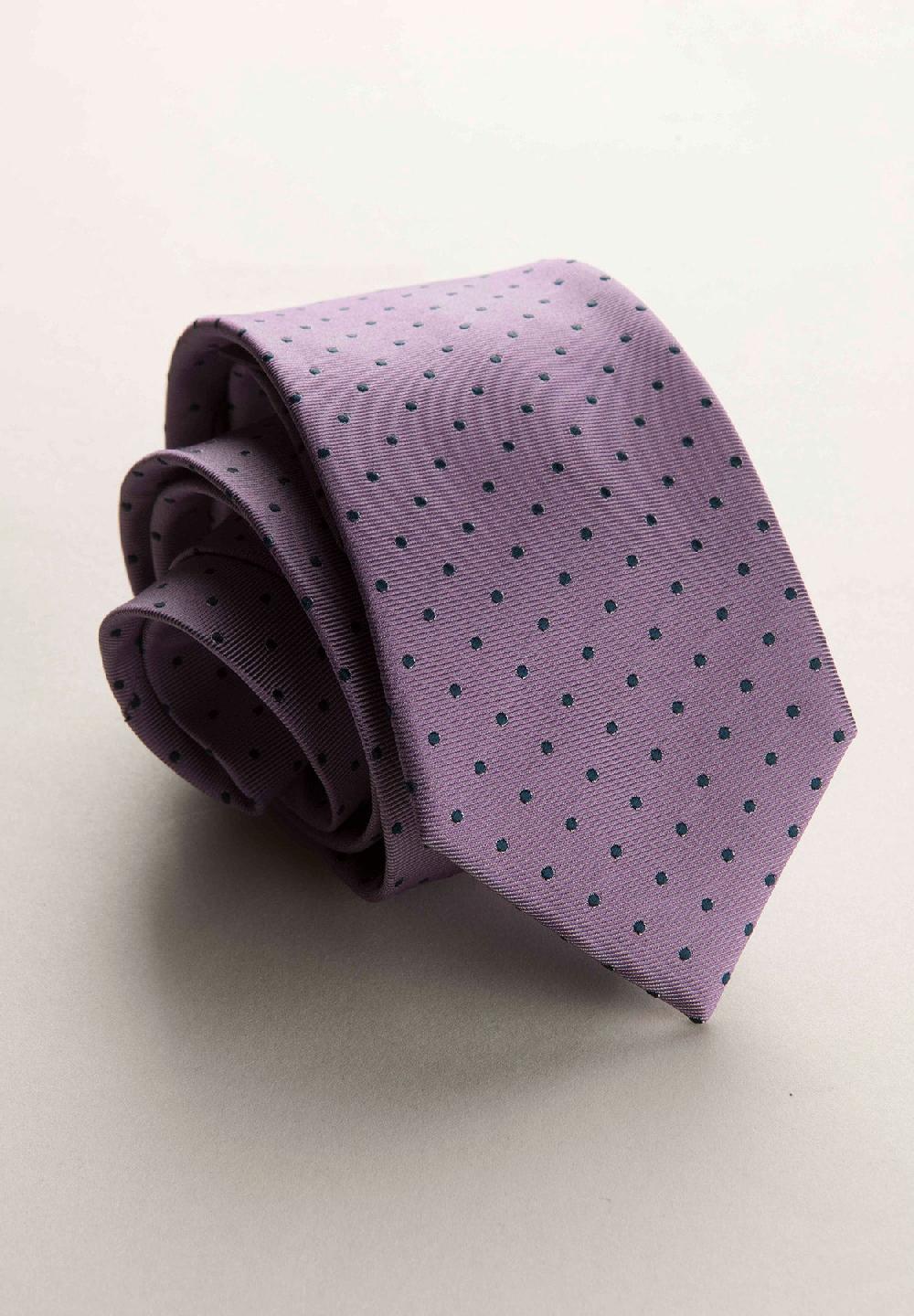 Angelico Cravatta glicine pois seta