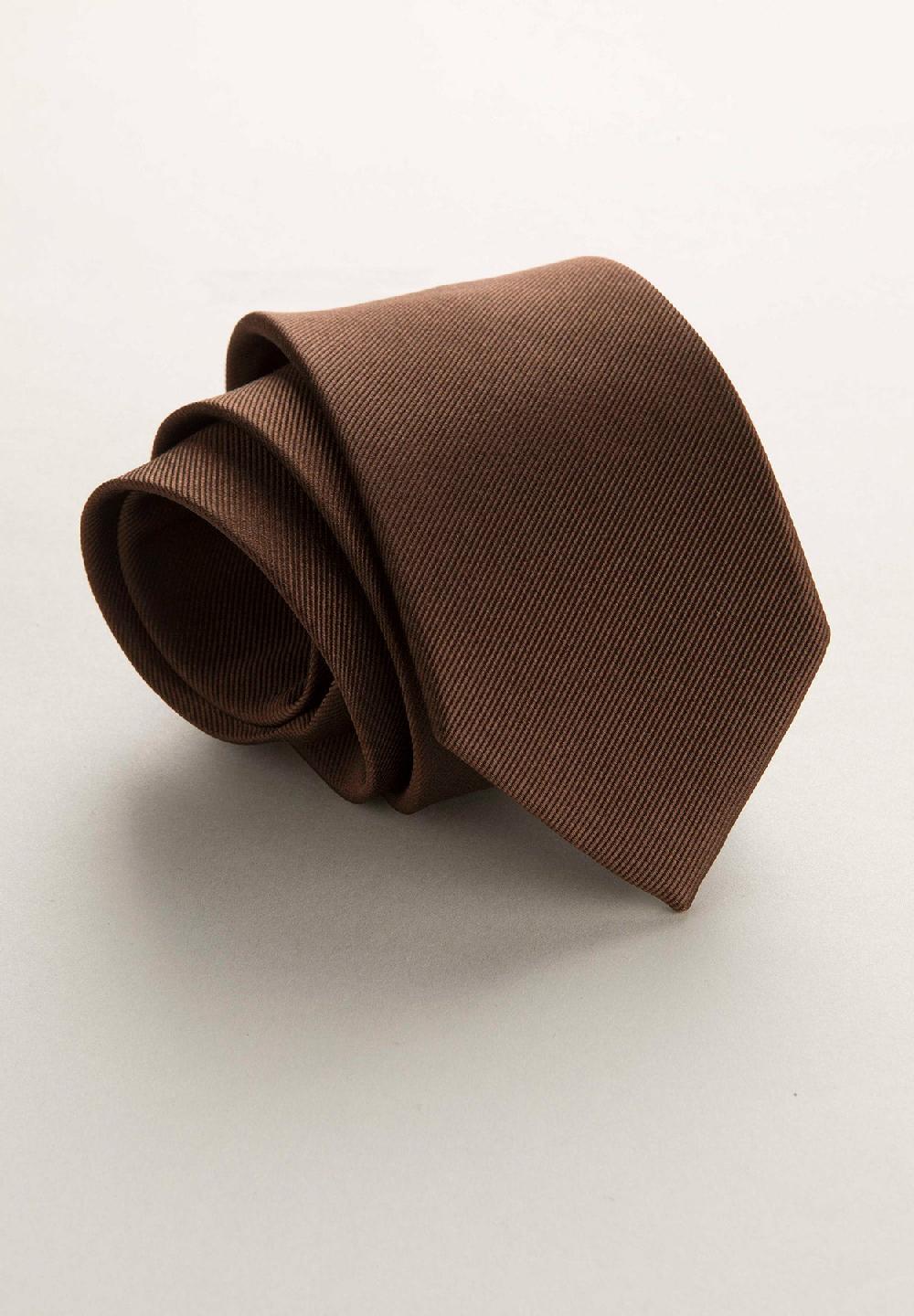 Angelico Cravatta moro seta unita