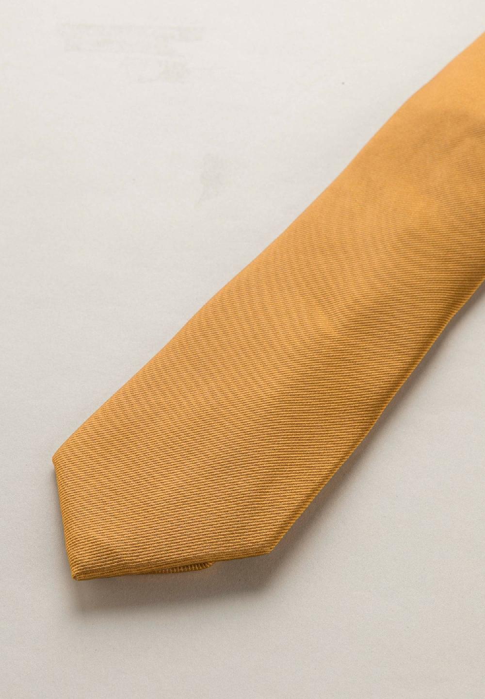 Angelico Cravatta Ocra Seta Unita