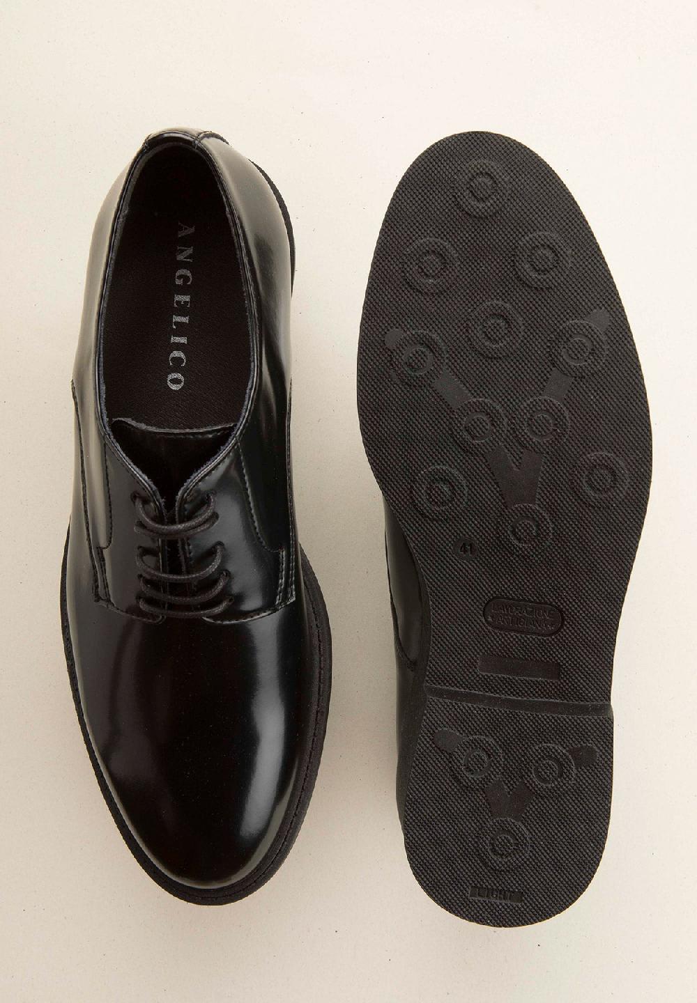 Angelico Derby Nero Pelle Abrasivato
