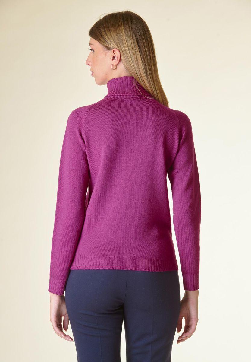 Angelico Dolcevita Ciclamino Merino Lana Gatto