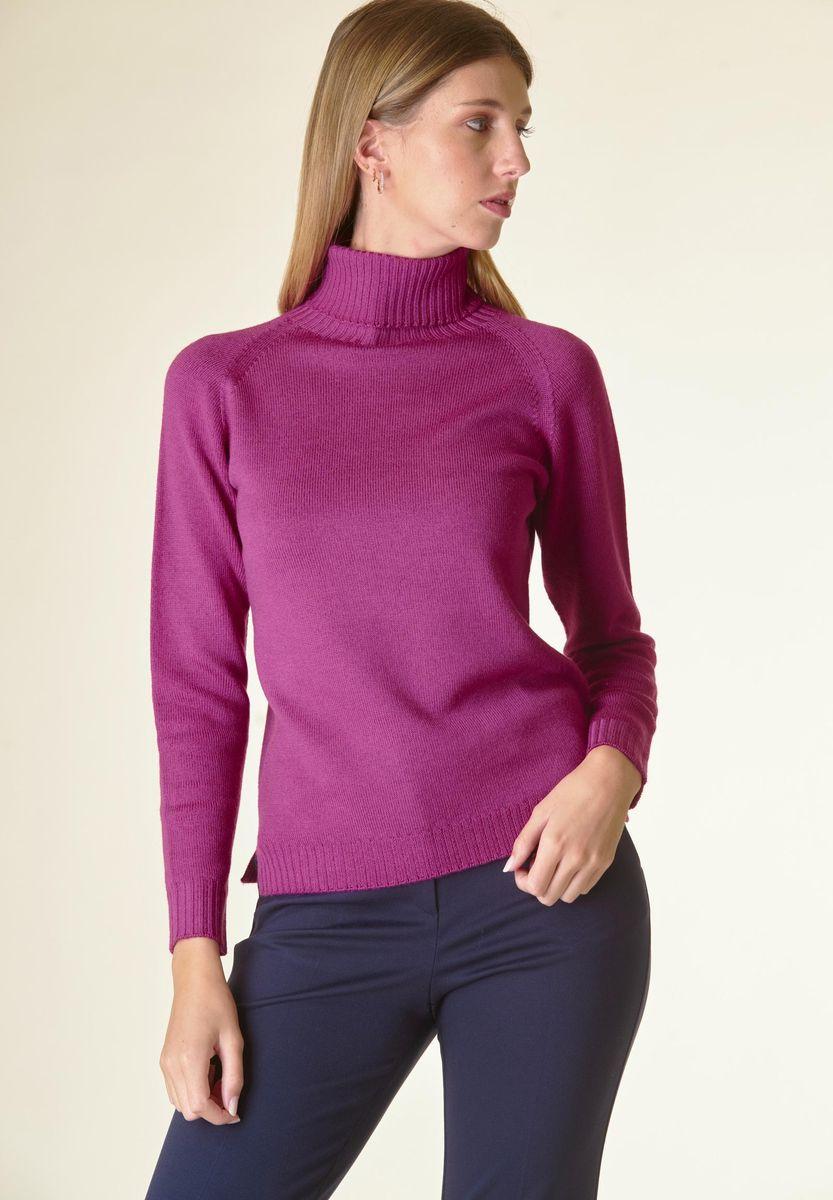 Angelico Dolcevita Ciclamino Merino Lana Gatto