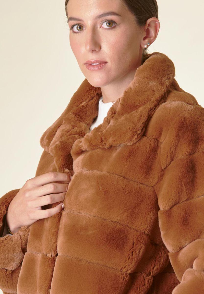 Angelico Eco-pelliccia Coccio Colletto