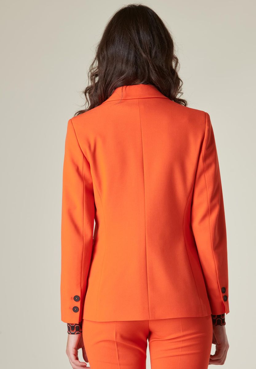 Angelico Giacca Arancio 1 Bottone Foderata