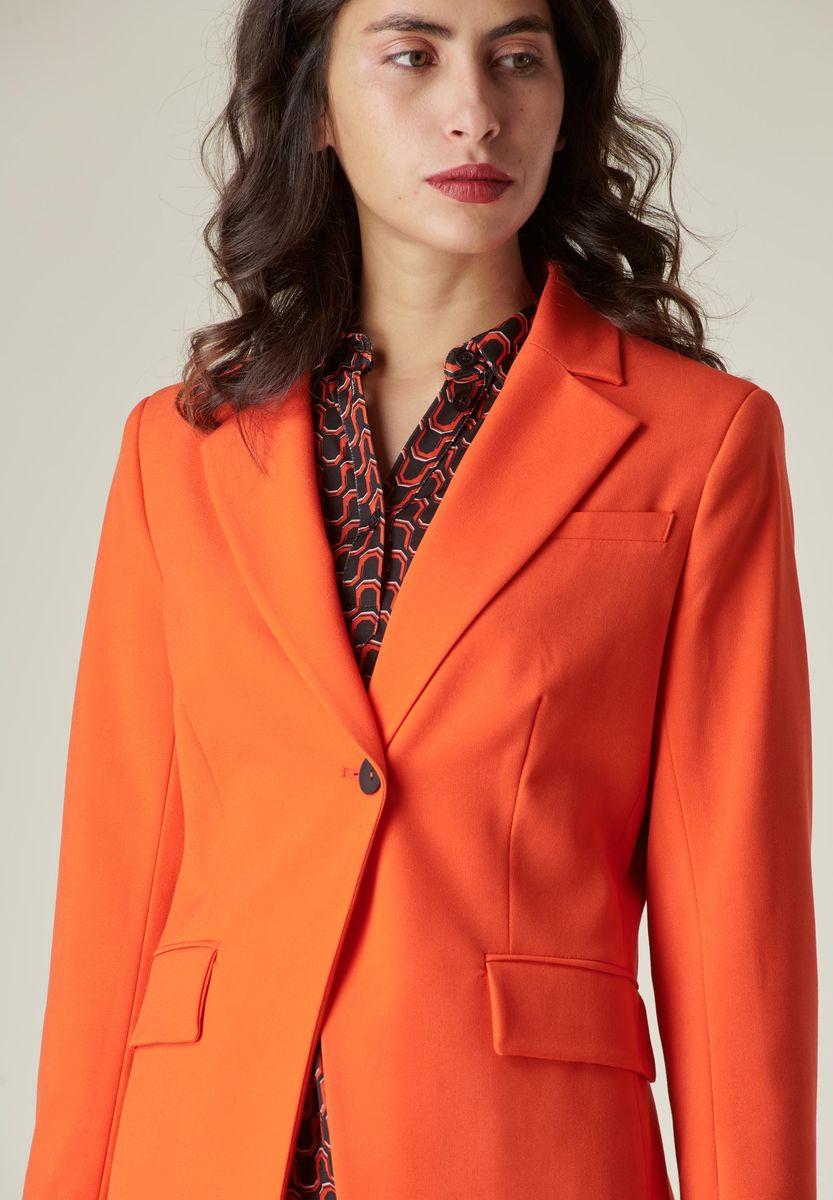 Angelico Giacca Arancio 1 Bottone Foderata