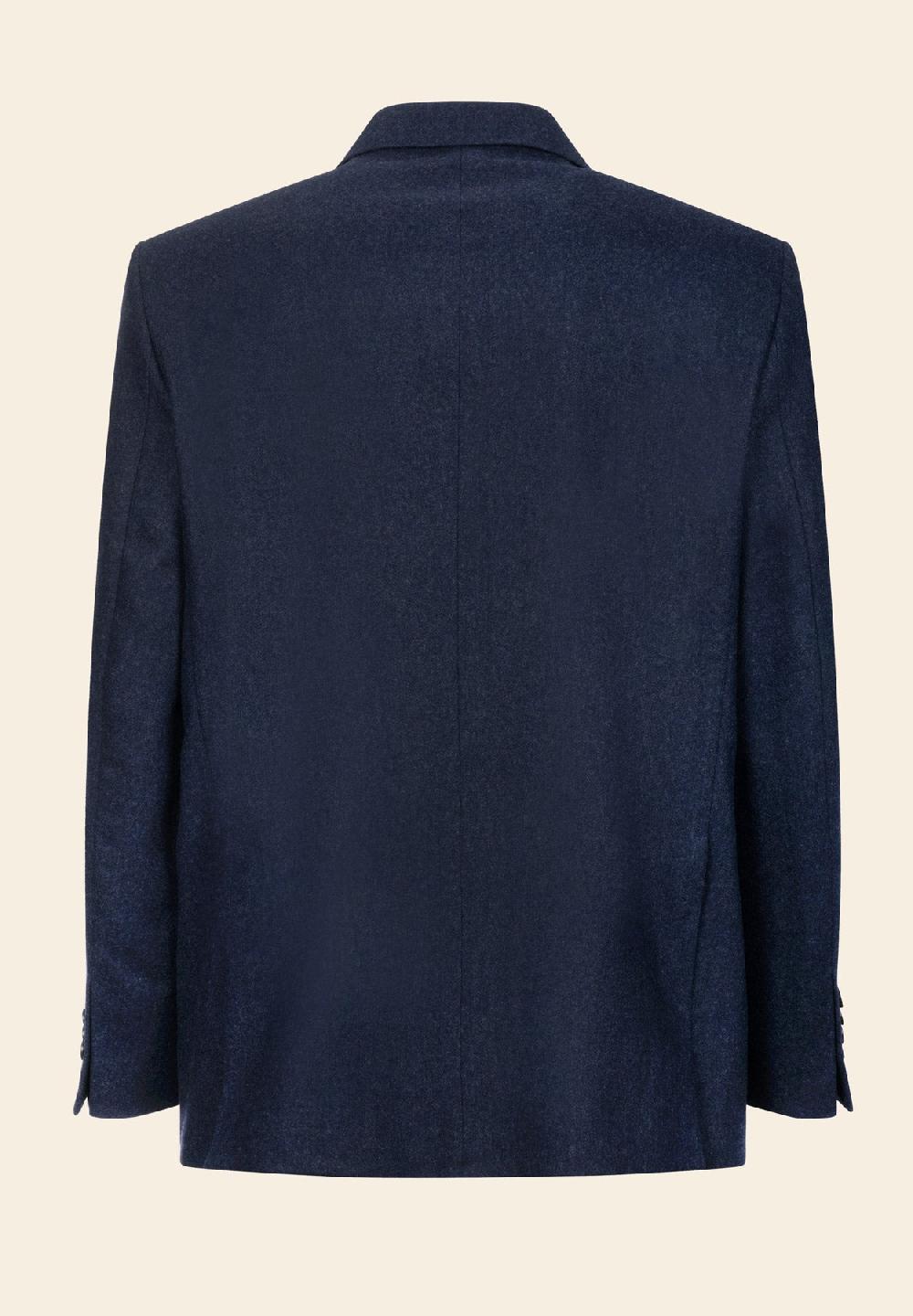 Angelico Giacca Blu Misto Lana Comfort Fit