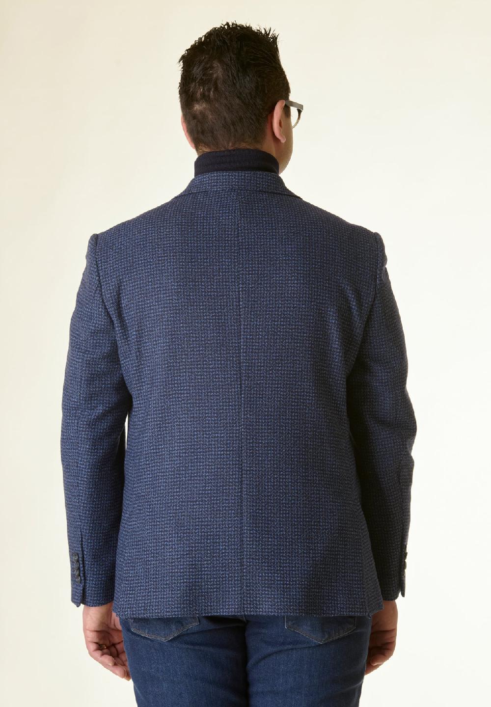 Angelico Giacca Blu Piedpul Comfort Fit Corto