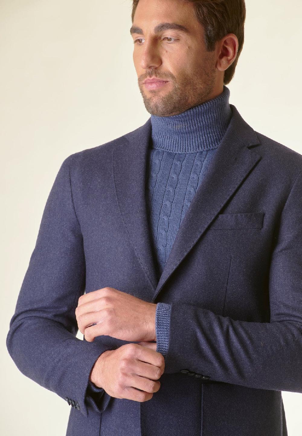Angelico Giacca Blu Sfoderata Lana-cashmere Custom
