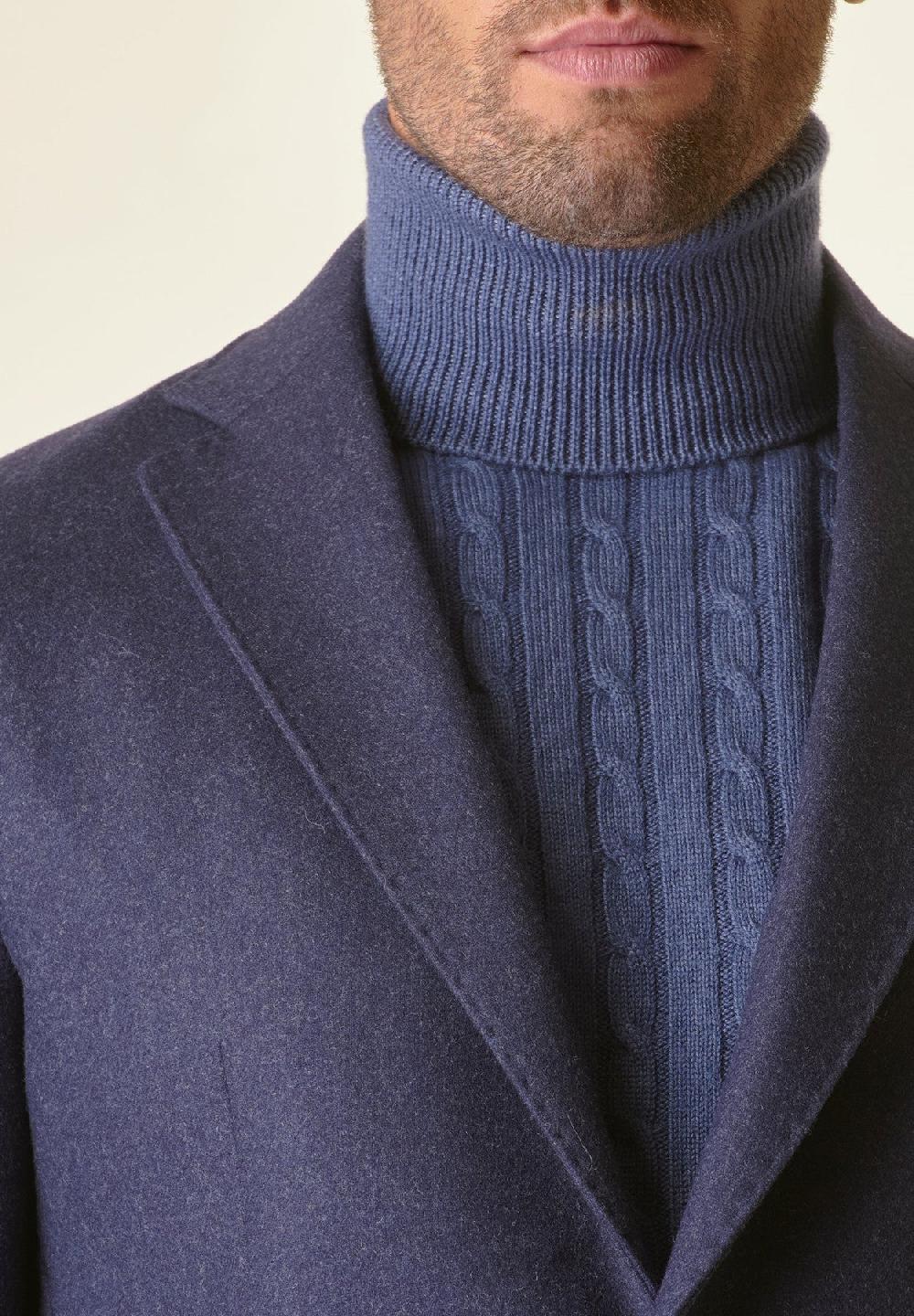 Angelico Giacca Blu Sfoderata Lana-cashmere Custom