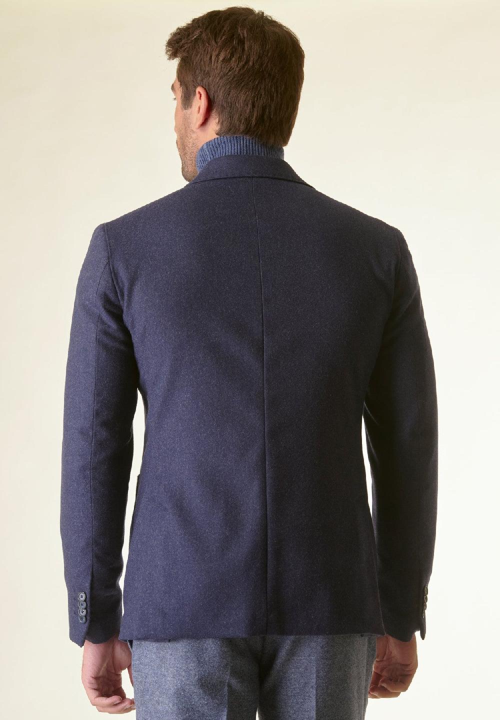 Angelico Giacca Blu Sfoderata Lana-cashmere Custom