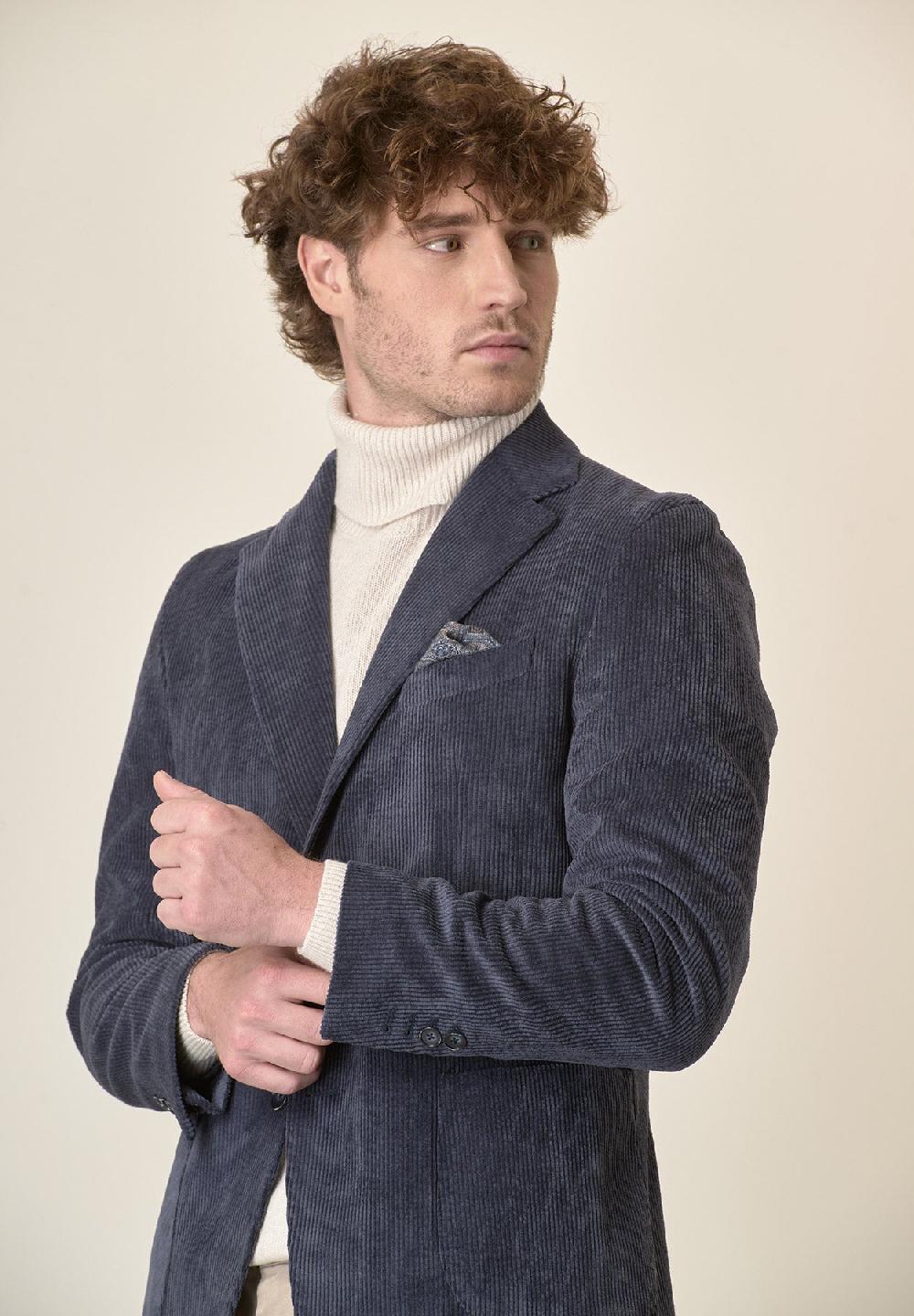 Angelico Giacca Blu Velluto