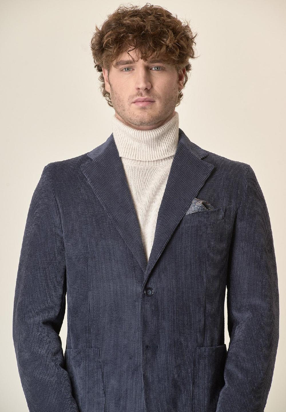 Angelico Giacca Blu Velluto