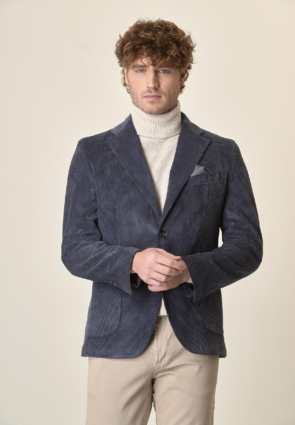 Angelico Giacca blu velluto