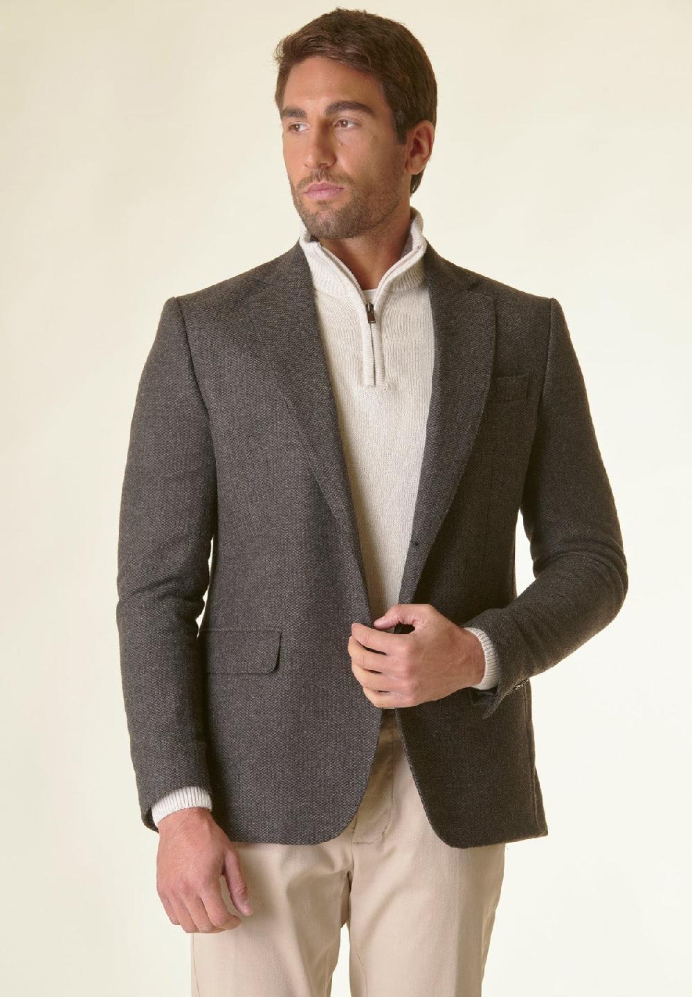 Angelico Giacca Moro tweed operata foderata custom