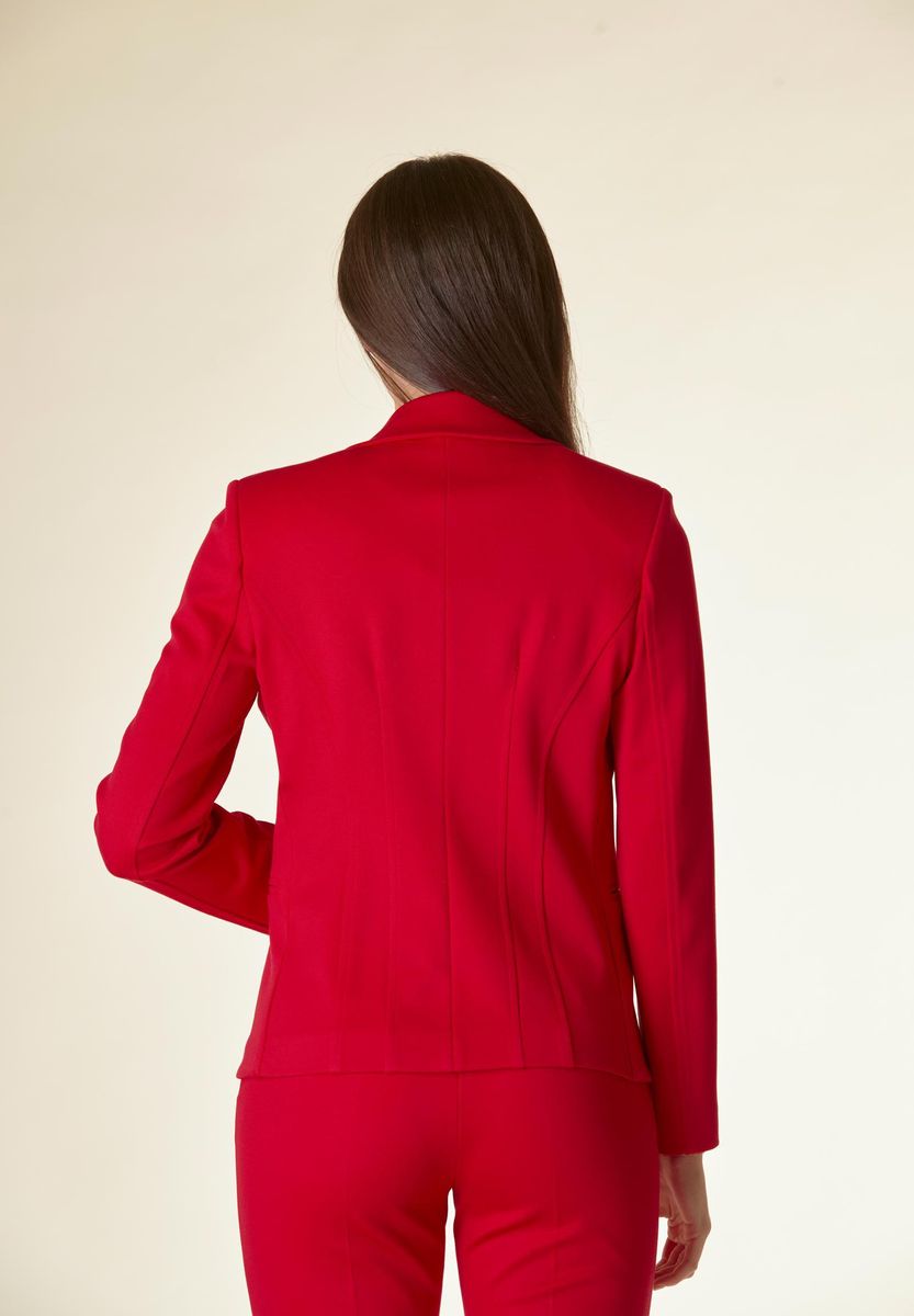 Angelico Giacca Rossa 1 Bottone Sciancrata Twill