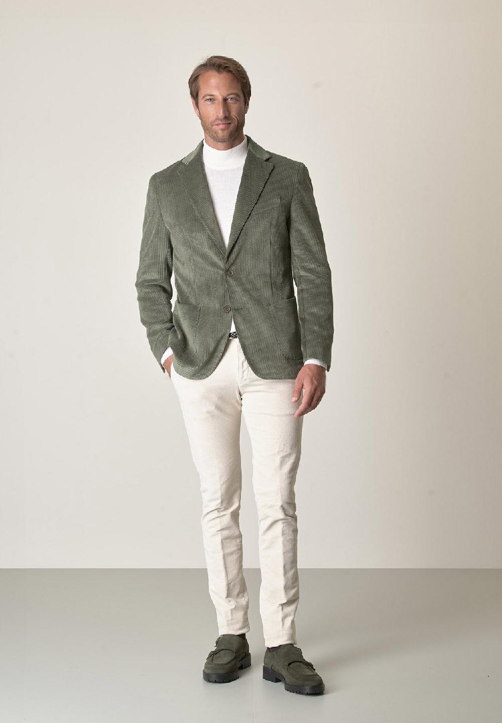 Angelico Giacca verde velluto