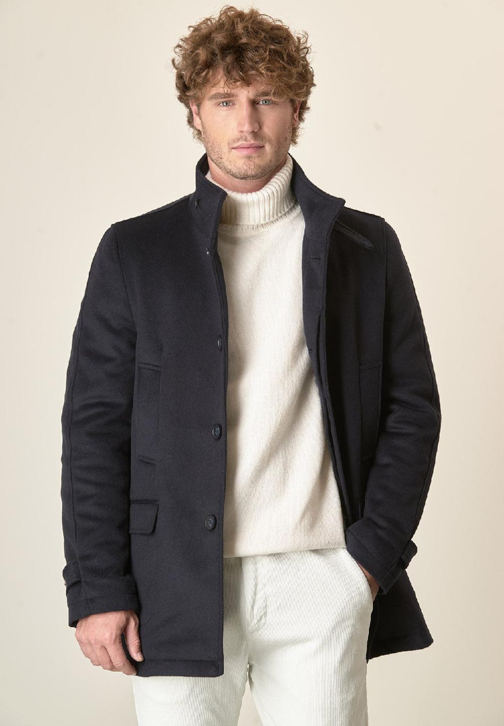 Angelico Giaccone Blu Caban Pettorina Staccabile