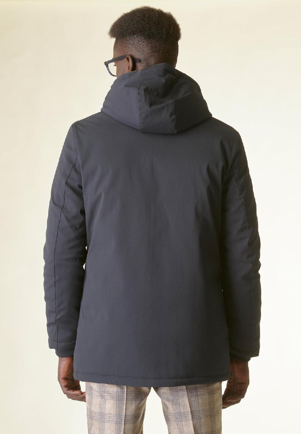 Angelico Giaccone Blu Con Pelliccia