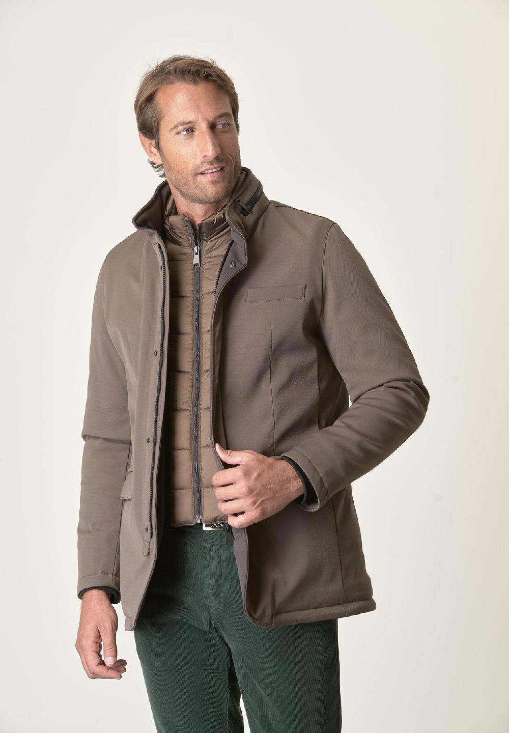 Angelico Giaccone Fango Field Tessuto Tecnico