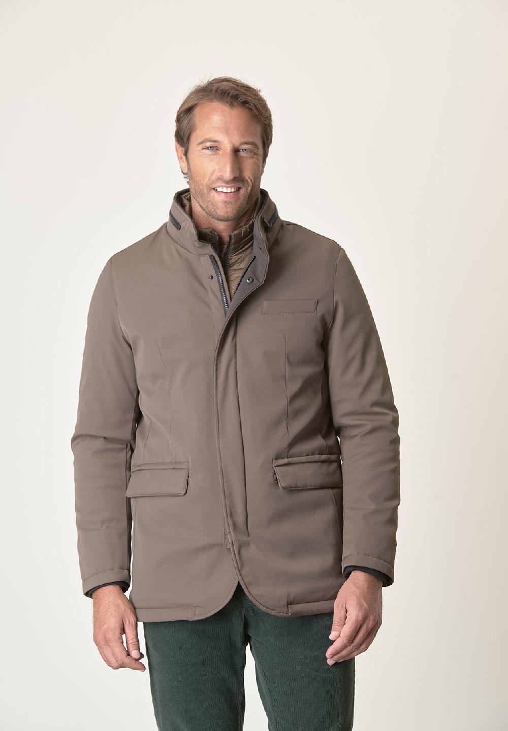 Angelico Giaccone Fango Field Tessuto Tecnico