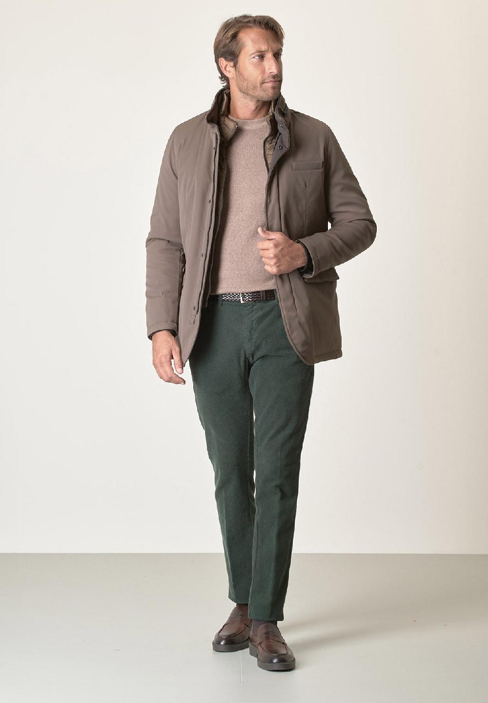 Angelico Giaccone fango field tessuto tecnico