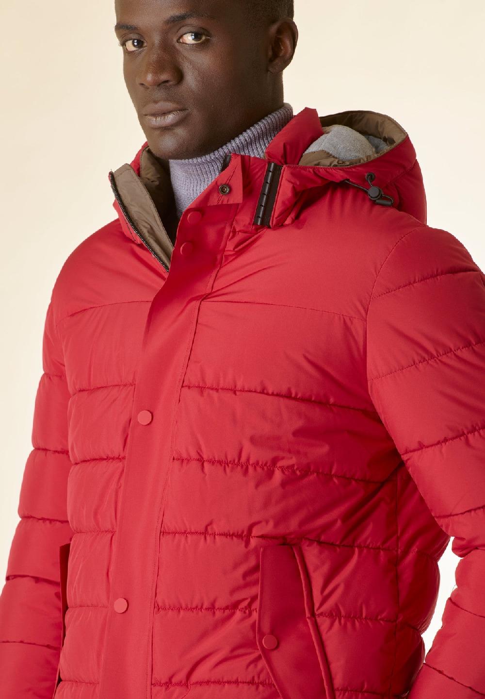 Angelico Giaccone Rosso Corto Trapuntato