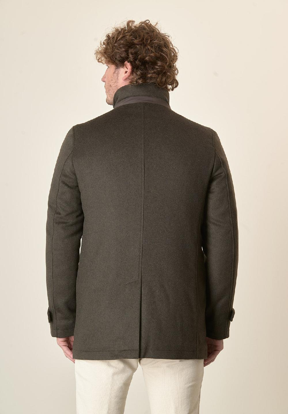 Angelico Giaccone Verde Caban Pettorina Staccabile