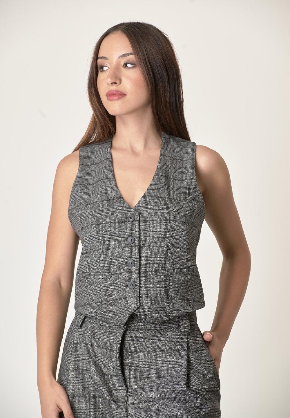 Angelico Gilet antracite Galles