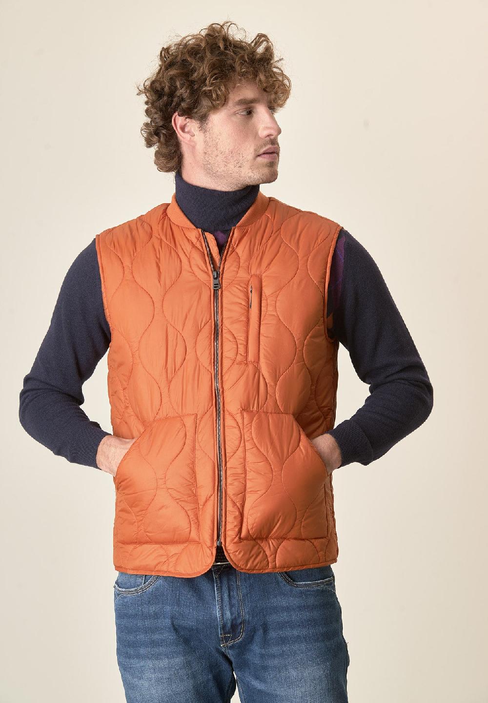 Angelico Gilet arancione trapuntato
